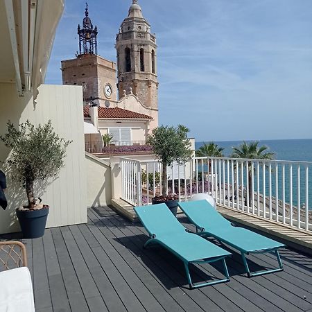 Atico Con Fantasticas Vistas Al Mar Y La Iglesia Appartement Sitges Buitenkant foto