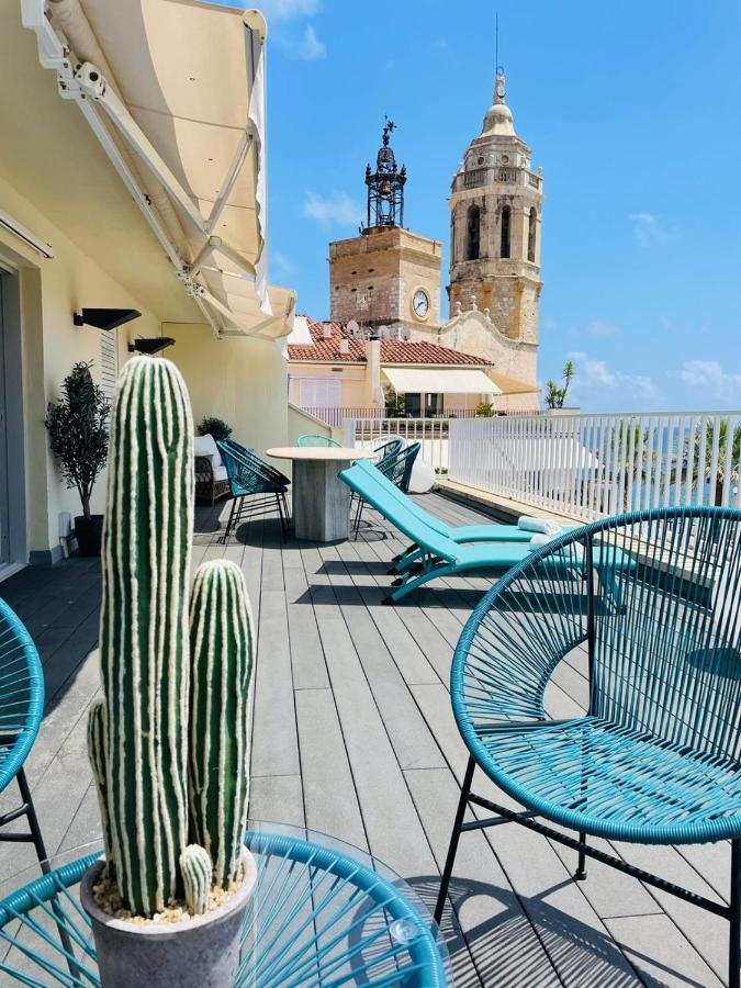 Atico Con Fantasticas Vistas Al Mar Y La Iglesia Appartement Sitges Kamer foto